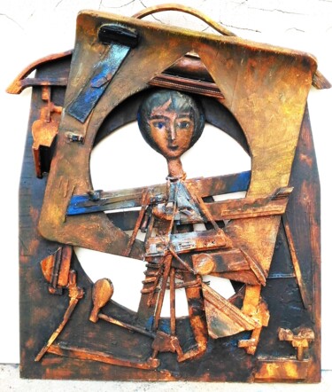 Escultura titulada "Дева -Ворона" por Leonid Feodor, Obra de arte original, Madera