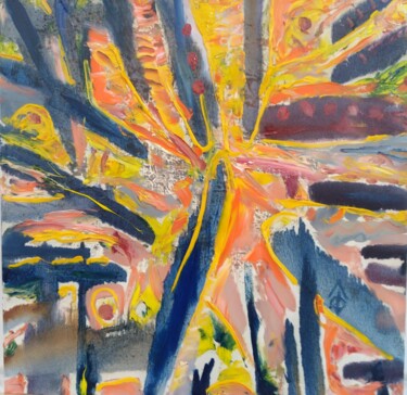 Картина под названием "Действие-Противодей…" - Леонид Феодор, Подлинное произведение искусства, Масло