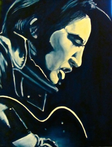 Peinture intitulée "Elvis Presley" par Polo, Œuvre d'art originale, Huile