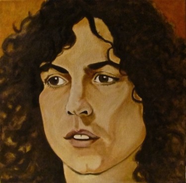 Peinture intitulée "Marc Bolan (T.Rex)" par Polo, Œuvre d'art originale, Huile