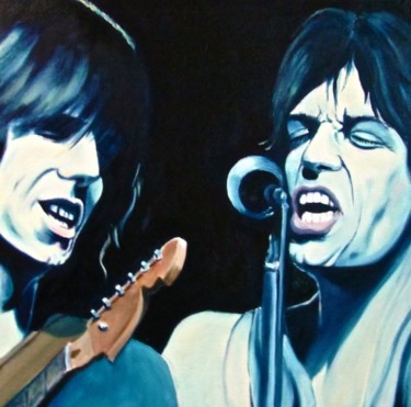 Peinture intitulée "Mick & Keith, the G…" par Polo, Œuvre d'art originale, Huile