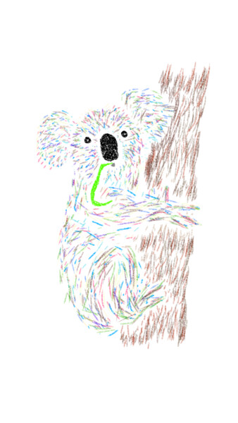 Arts numériques intitulée "Koala" par Ferhat Korkmazcan, Œuvre d'art originale, Travail numérique 2D