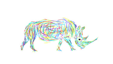 Arts numériques intitulée "Rhino" par Ferhat Korkmazcan, Œuvre d'art originale, Travail numérique 2D