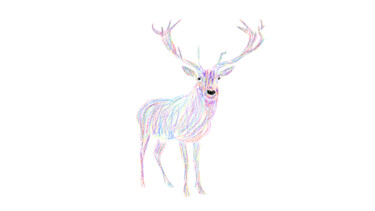 Digitale Kunst mit dem Titel "Deer" von Ferhat Korkmazcan, Original-Kunstwerk, 2D digitale Arbeit