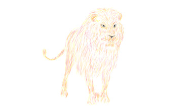 Arts numériques intitulée "Lion" par Ferhat Korkmazcan, Œuvre d'art originale, Travail numérique 2D
