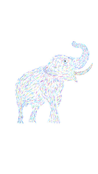 Arts numériques intitulée "Elephant" par Ferhat Korkmazcan, Œuvre d'art originale, Travail numérique 2D