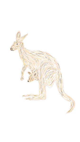 Цифровое искусство под названием "Kangaroo" - Ferhat Korkmazcan, Подлинное произведение искусства, 2D Цифровая Работа