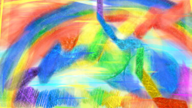 Grafika cyfrowa / sztuka generowana cyfrowo zatytułowany „Rainbow” autorstwa Ferhat Korkmazcan, Oryginalna praca, 2D praca c…
