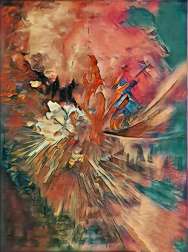Peinture intitulée "Dèflagration" par Ferial Babaaissa, Œuvre d'art originale, Acrylique