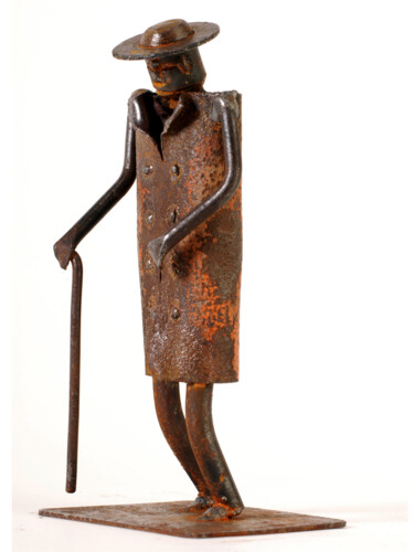 Скульптура под названием "PERSONAJES TIPICOS" - Adrian Fermandois, Подлинное произведение искусства, Металлы