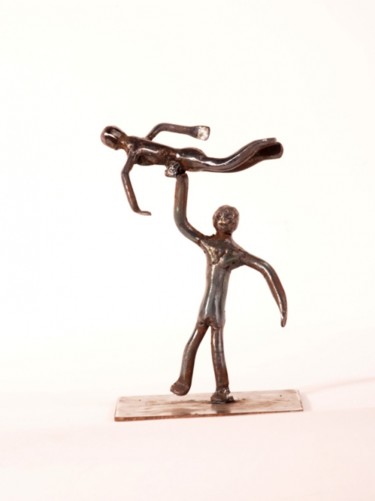 Sculpture titled "bailarines" by Adrian Fermandois, Original Artwork, Metals