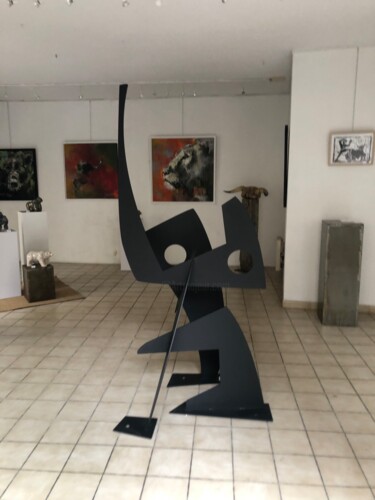 Skulptur mit dem Titel "Puzzle Elephant" von Fernand Greco, Original-Kunstwerk, Metalle