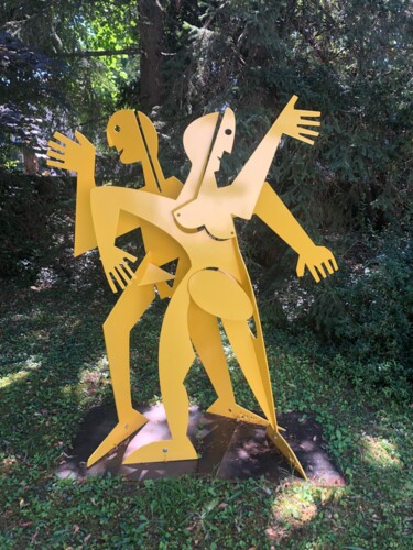 Sculpture titled "SWING" by Fernand Greco, Original Artwork, Metals