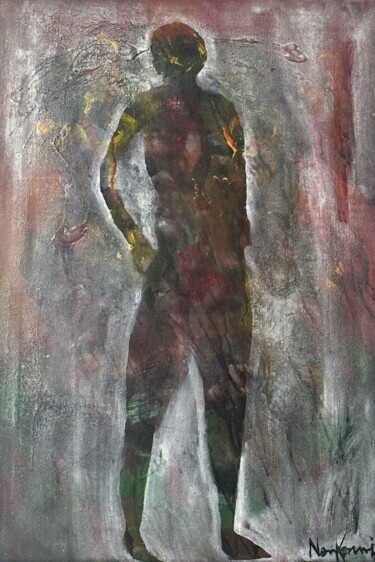 Ζωγραφική με τίτλο "Personnage" από Fernand Nonkouni, Αυθεντικά έργα τέχνης, Ακρυλικό