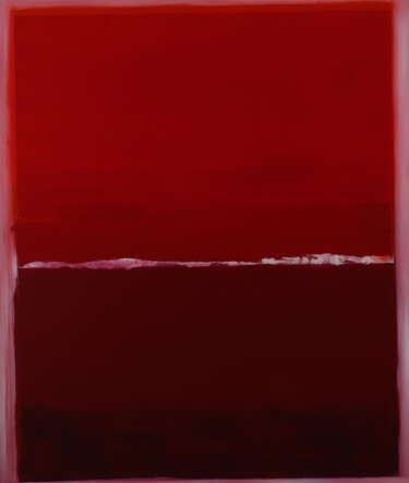 Painting titled "RED" by Fernand Payraud, Original Artwork, Pigments Mounted on Aluminium