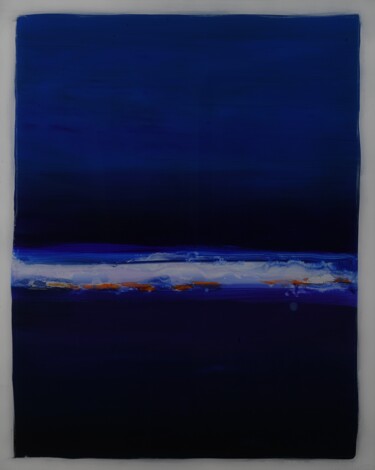 Painting titled "BLUE" by Fernand Payraud, Original Artwork, Pigments Mounted on Aluminium