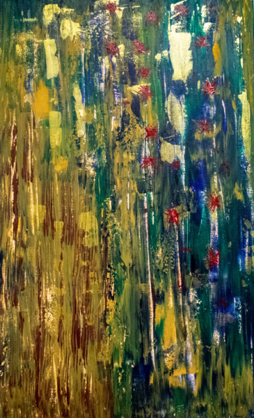 Painting titled "Bosque" by Fernanda Martins, Original Artwork, Acrylic