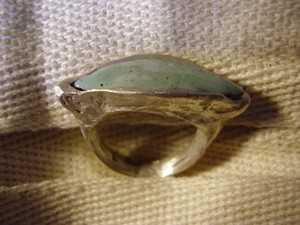 Artigianato intitolato "anello argento e ra…" da Fernanda Satta, Opera d'arte originale