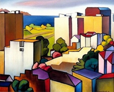 Painting titled "Rio de Janeiro XVI" by Fernando Barreto, Original Artwork, Oil