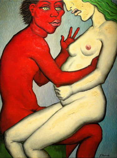 Peinture intitulée "Intimidade 17" par Fernando Barreto, Œuvre d'art originale, Huile