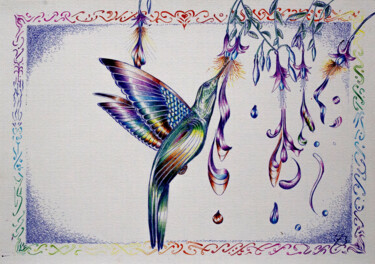 "Colibri" başlıklı Tablo Fernando Bressan tarafından, Orijinal sanat, Mürekkep