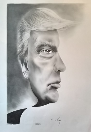 Drawing titled "Donald  Trump" by Fernando Cezan, Original Artwork