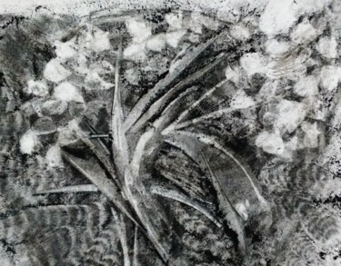Digitale Kunst getiteld "Flowers in charcoal" door Fernando Josei Kanashiro Pereira, Origineel Kunstwerk, Houtskool