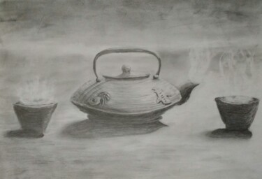 Desenho intitulada "Tea presentation" por Fernando Josei Kanashiro Pereira, Obras de arte originais, Lápis