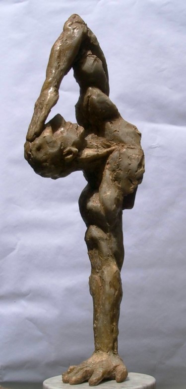 Sculpture intitulée "ILUSIÓN VERTICAL" par Fernando Navajas Seco, Œuvre d'art originale, Résine