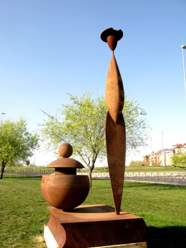 Escultura titulada "QUIJOTE" por Fernando Navajas Seco, Obra de arte original, Metales