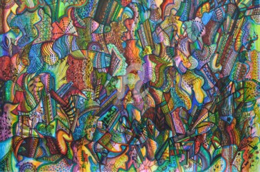 Drawing titled ""Nuances Delirantes…" by Fernando Rosa, Original Artwork, Marker