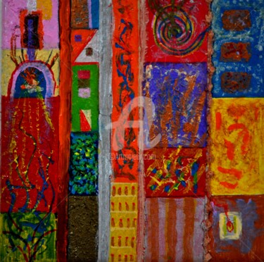 Pintura intitulada ""O Outro Lado do So…" por Fernando Rosa, Obras de arte originais, Acrílico Montado em Outro painel rígido