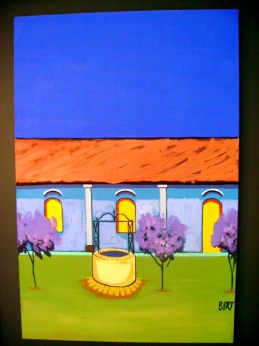 Pintura titulada "Patio ( M. Burt)" por Fernando Valenzuela, Obra de arte original