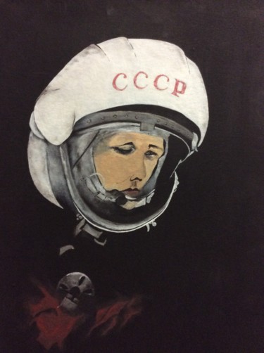 Painting titled "yuri Gagarin,acrily…" by Fernando Castro, Original Artwork