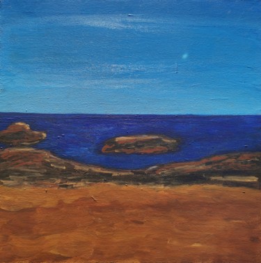 Painting titled "Praia1" by Fernando Oliveira, Original Artwork, Acrylic