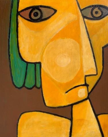 Pintura intitulada "Yellow Woman" por Fernando Pereira Ribeiro, Obras de arte originais, Acrílico