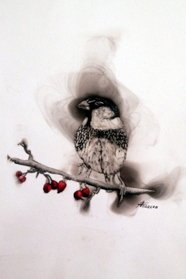 Pintura titulada "El gorrión" por Ferrero Art, Obra de arte original, Acrílico