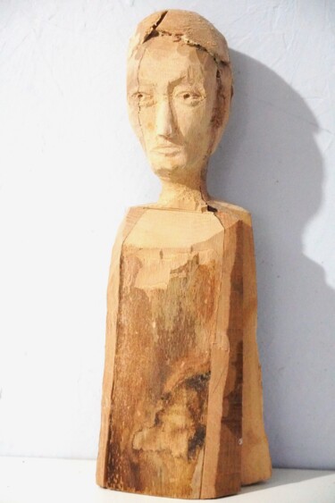 Скульптура под названием "İmmigrant" - Ferruh Alisir, Подлинное произведение искусства, Дерево