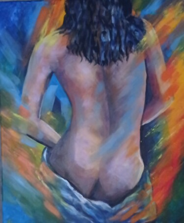 Картина под названием "Солнечный свет" - Ferrumi, Подлинное произведение искусства, Акрил Установлен на Деревянная рама для…