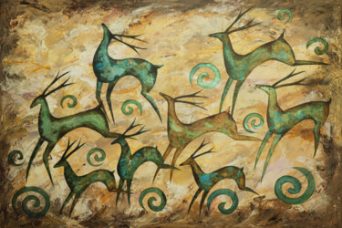 Painting titled "Steppe symbol" by Feruza Turlybek, Original Artwork, Acrylic