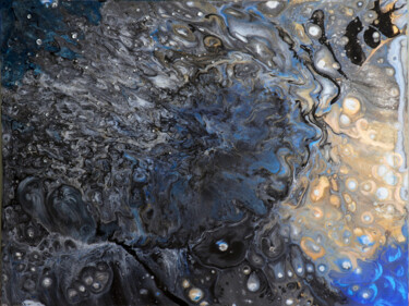 Malerei mit dem Titel "Cosmic stream" von Feruza Turlybek, Original-Kunstwerk, Acryl Auf Keilrahmen aus Holz montiert