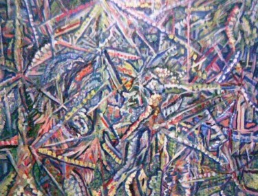 Peinture intitulée "FETE EN FRANCE" par Mourad Rabaaoui, Œuvre d'art originale, Huile