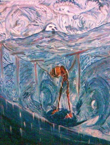 Peinture intitulée "L’ETRANGER MIS EN R…" par Mourad Rabaaoui, Œuvre d'art originale, Huile