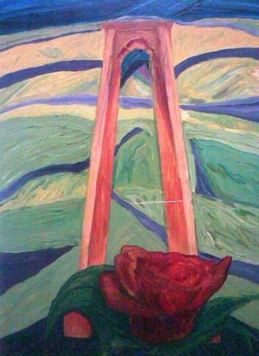 Peinture intitulée "JE PRENDS  LA   ROU…" par Mourad Rabaaoui, Œuvre d'art originale, Huile