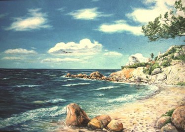 Painting titled "Южный берег Крыма" by Fesenkos, Original Artwork, Oil