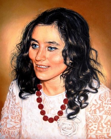Картина под названием "Женский портрет" - Fesenkos, Подлинное произведение искусства, Масло