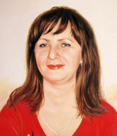Painting titled "Катерина" by Fesenkos, Original Artwork, Oil