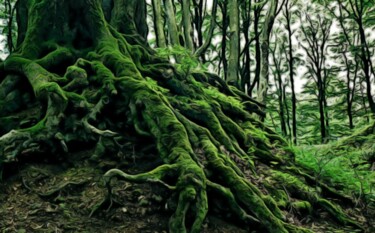 Photographie intitulée "Rooted Whispers: Un…" par Fetux_lines, Œuvre d'art originale, Acrylique