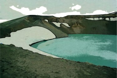 Fotografia intitolato "Epic Fury: Icelandi…" da Fetux_lines, Opera d'arte originale, Light Painting
