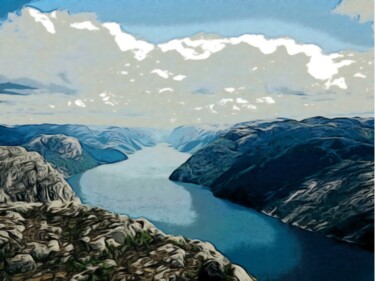 Fotografía titulada "Majestic Heights: A…" por Fetux_lines, Obra de arte original, Light Painting